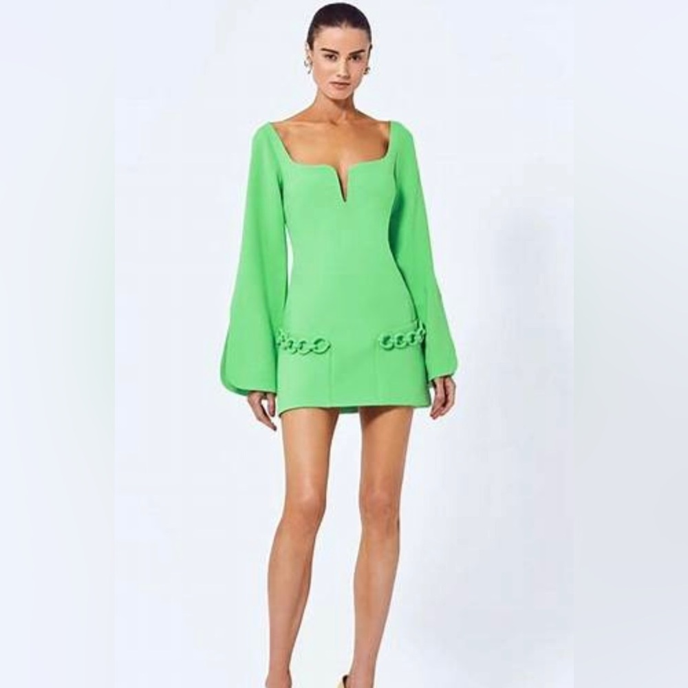Women's Clover Azize Mini Dress size M Villette Link-Embellished Dress worn once
